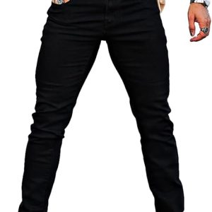 Heyfanee Men’s Slim Fit Stretch Jeans (White)