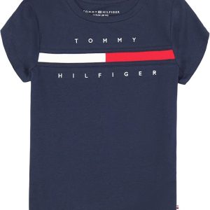 Tommy Hilfiger Girls’ Flag Logo Tee (Pink)