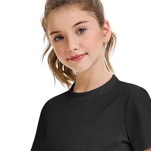 HASMES Girls’ Short-Sleeve Active T-Shirt
